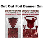 Christmas Cut Out Foil Banner 2m - Assorted